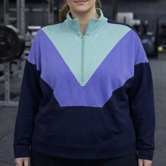 Lane Bryant Sweaters - Livi By Lane Bryant 1/4 Zip Sweatshirt Women’s Plus 22 Colorblock Athleisure Gym